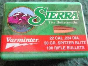 SIERRA .224 CAL 50 GRAIN SPITZER BLITZ PROJECTILES #1340..................NEW