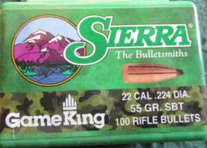 SIERRA GAMEKING .224 DIA 55 GRAIN SBT.............NEW!!