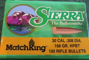SIERRA MATCHKING. 30 CAL 168 GRAIN HPBT, 100 PACK.#2200.......NEW!!