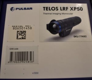 PULSAR TELOS LRF XP50 THERMAL MONOCULAR......................NEW!!