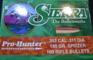 SIERRA PRO HUNTER 303 CAL .311 DIA 150GN SPITZER PACK OF 100 #2300...................NEW