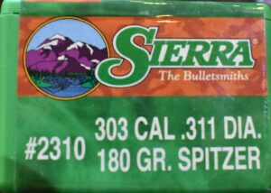 SIERRA PRO HUNTER 303 CAL .311 DIA 180GRAIN SPITZER...#2310..100 PACK.....NEW!!