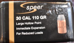 SPEER 30 CAL 110 GRAIN JACKETED HOLLOWPOINT 100 PACK  #1835.......NEW!!