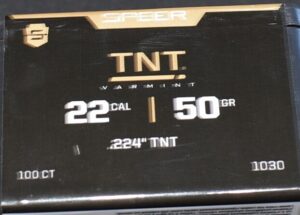 SPEER 22 CAL 50 GRAIN TNT  SP 100 PACK  #1030.......NEW!!
